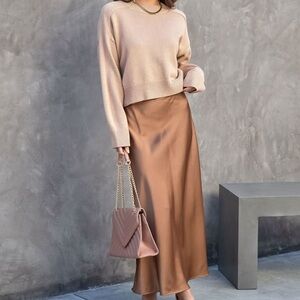 Nicole Miller Tan Maxi Skirt